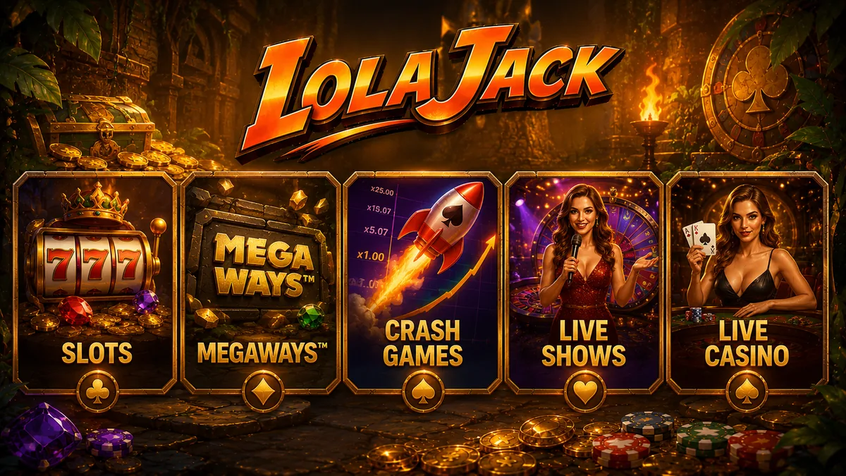 The game chambers: slots, Megaways, crash games, live shows and live casino